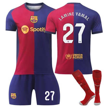 24-25 Barcelona No.27 Lamine Yamal Harjoitussarja Sopii Lapsille ja Aikuisille 24