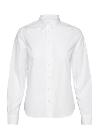 Regular Broadcloth Shirt Långärmad Skjorta Vit GANT