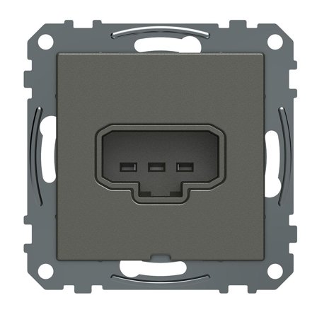 Schneider Electric Exxact WDE005011 Lampeuttak DCL, 1-veis, 2-polet, jordet, for boks, Strømbrytere & vegguttak