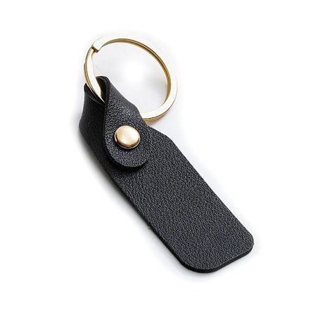 Smidig liten nøkkelring med tag i kunstlær - Flere farger