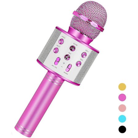 Karaoke Microphone For Kids, Kids Toys For 3-14 Year Old Girls Gifts, Wireless Bluetooth Karaoke Microphone Birthday Gifts For 8 9 10 11 Years Old Boy