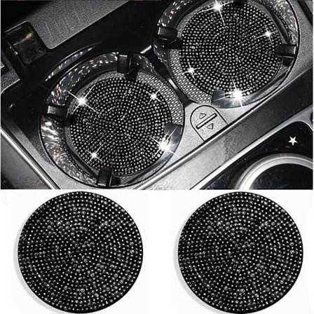 Bling Kopholder Bil 2stk Interiør Tilbehør Krystal Rhinsten