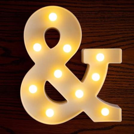 LED-bogstavlysskilt Bogstavlys Lys op Bogstavskilt Nattelys Bryllup Fødselsdagsfest Batteridrevet Julelys Hjem Bar &