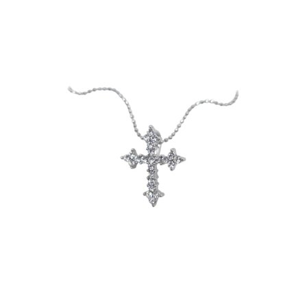 Kors halskjede sølvfarget
