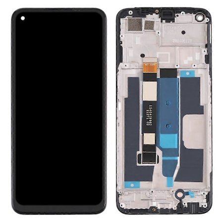 Til Realme 8 5G RMX3241 Grade S OEM LCD-skærm og Digitizer Samling Ramme Reparationsdel (uden Logo)
