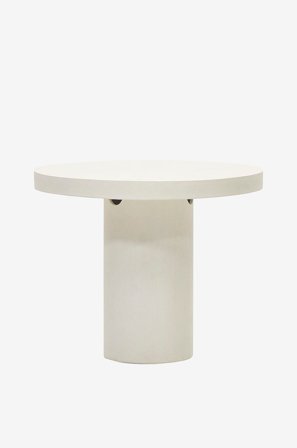 Kave Home - Spisebord Aiguablava, diameter 90 cm - Hvit - Spisebord - Fra Homeroom