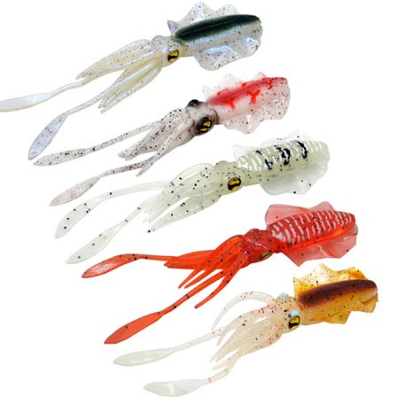 Fiskesoft Lures Havblekksprut Lures 15g - 15cm Myk Agnsfisk Blekksprut