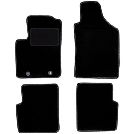 Sorte velourmåtter til: Fiat 500 cabriolet, hatchback (2007-2013)_MGF