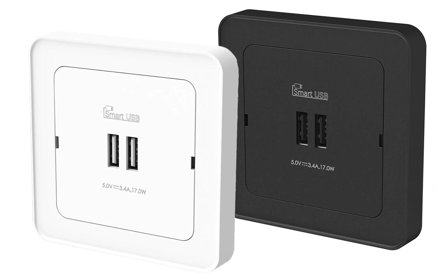 Etman X USB-lader A+A innfelt Hvit
