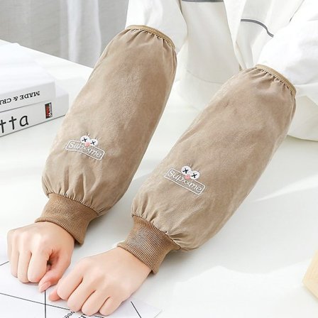 Vuxen sammetslena, varma och fläckbeständiga ärmar för höst och vinter, för kök, hushåll och arbete, slip-on och smutsavvisande ärmar