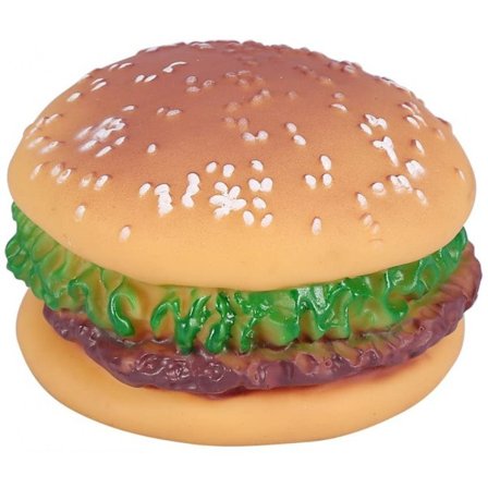 Kæledyr Hamburger Tygelegetøj Hamburgerformet Madlegetøj Pibende Så