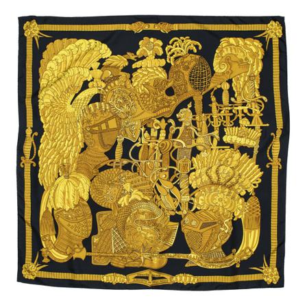 Hermès Vintage, Pre-owned Scarf Geel, Dames, Maat:ONE Size