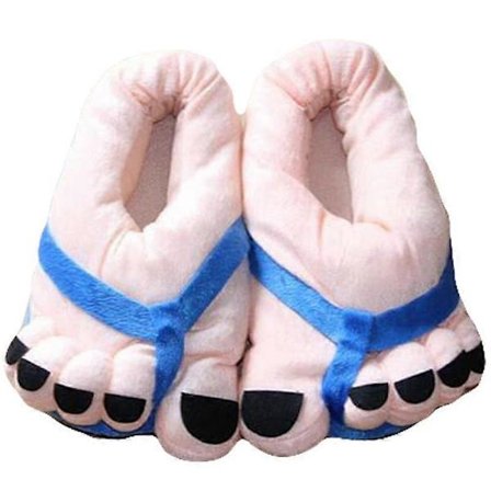 Morsomme fotplysj tøfler, kreative myke såle slip-on vintersko