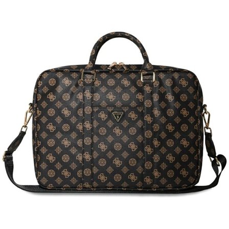 Guess 4G Peony Frontficka med dragkedja Triangel Logo Laptopväska 16" - Svart