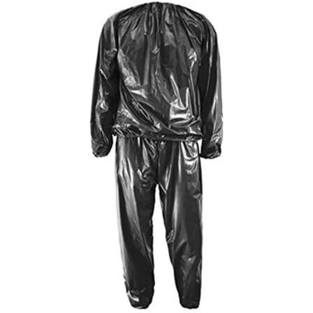 Sauna fitness-vaatteet - paksu musta pvc15 silkki - XXL