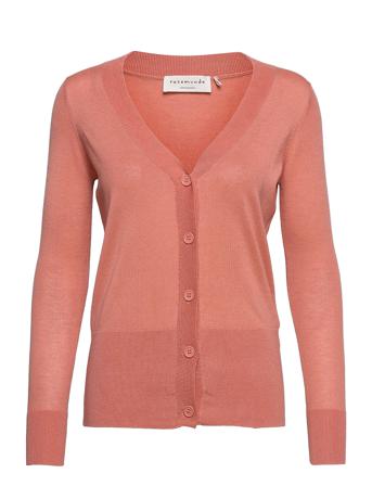 Cardigan Ls Strikket Trøje Cardigan Lyserød Rosemunde