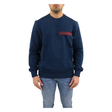 Alexander McQueen Logo Tape Sweatshirt Sort, Herre Sweatshirts