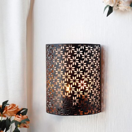 Batteridrevet lampe 20 cm H vegglampe belysning metall rustikk vegg