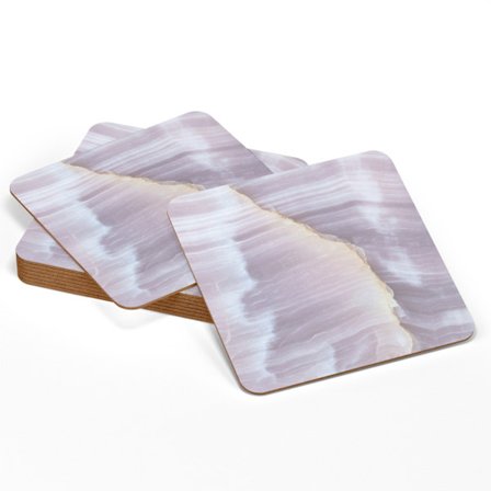 4-Pack - Glasunderlägg Marmor - Underlägg till Glas