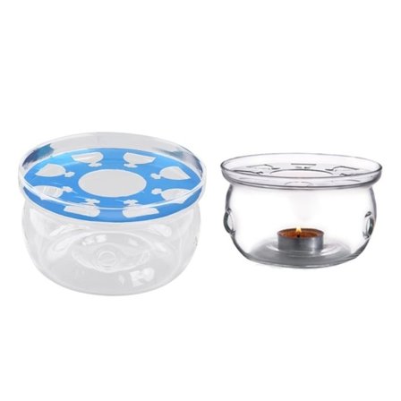 Retro glas te värmare glas te ljus hållare för keramik tekanna värme te