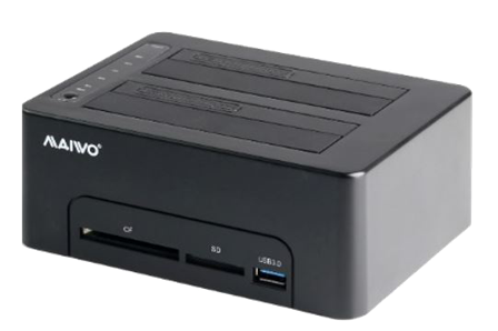 Deltaco HDD / SSD Docking station with two slots, USB 3.0, black