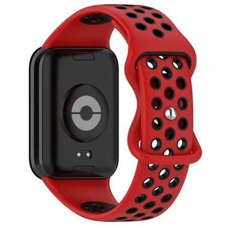 KALEBOL KLB-SSGJ-002 Xiaomi Smart Band 8 Pro / Redmi Watch 4 Silikonrem Tvåfärgad - Röd + Svart