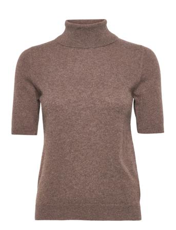 Turtleneck T-Shirt Davida Cashmere Brown