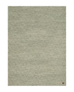 Garnmatta Gåsöga Grön - 140x200 cm - KM Carpets