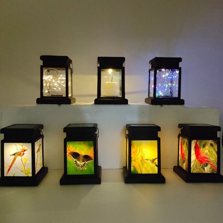 Solcelle Palads Lanterne Lys Farvet Tråd Lys Udendørs Lille Palads Lanterne Landskab Sol Vind Lanterne Bærbar Lanterne Sol