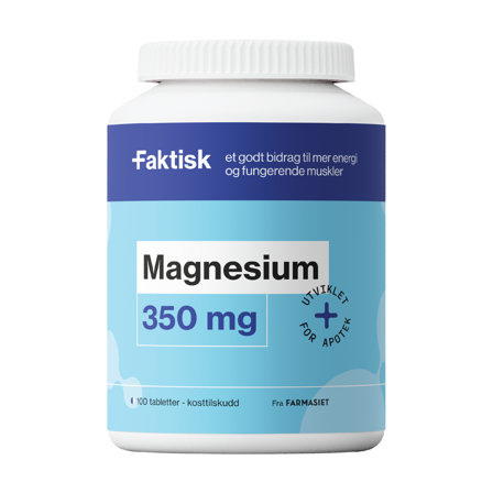 Faktisk Magnesium 350 mg tabletter, 100 stk.