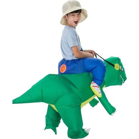 Ilmapallodinosauruspuku lapsille ja aikuisille, ilmapallohalloweenpuku Vihreä 1 Lapset 120-150cm