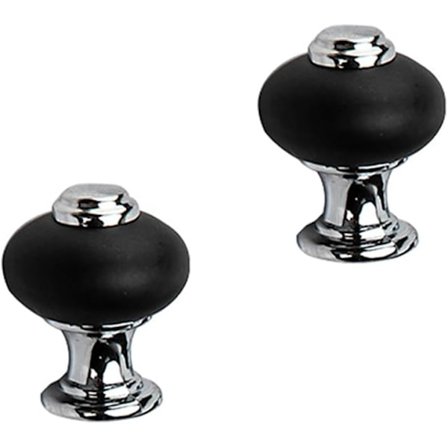 2 stk Svarte Vintage Dørknapper Skap Dørhåndtak Skap Skuffe Trekk Møbel Dørhåndtak for Skap Kjøkken Trekk Skap Knapper Enkelt Hull