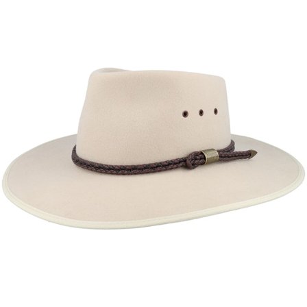 Brixton - Beige western Hat - Countryman Woolfelt By Statesman Brown Western @ Hatstore