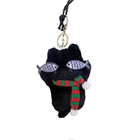 Kat Plys Nøglering 12cm Dejlig Fiskeøjne Killing Ornament