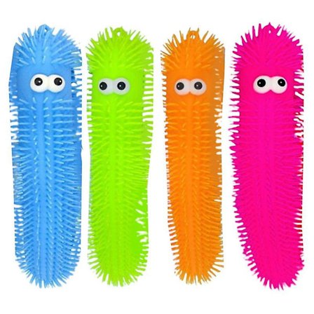 1kpl Light-up Caterpillar Stress relief Joustava Fidget Nuudelinauha Värikkäät Sensoriset Lelut Valoisat matopallot