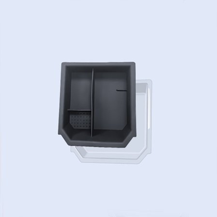 Center Console Organizer för Tesla Model 3/Y, ABS & Silikonförvaringsbox