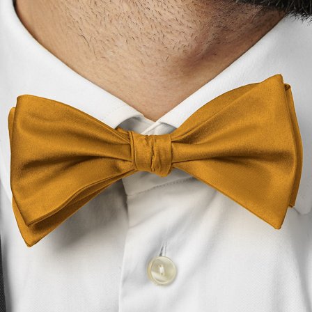 Autumn Yellow Basic Self-Tie Bow Tie for Men - Self-tie bow ties