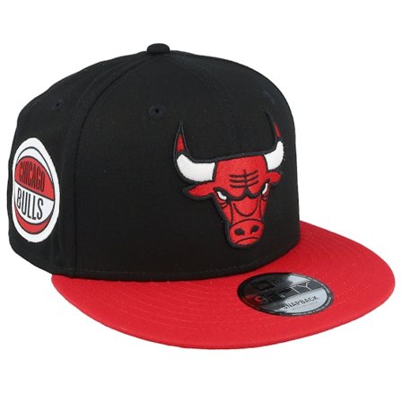 New Era - NBA Svart snapback Keps - Chicago Bulls Contrst Side Patch 9FIFTY Black/Red Snapback @ Hatstore