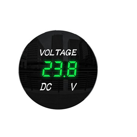 DC 5-48V LED Digital Voltmeter til Bil, Motorcykel, Bil, Lastbil, Båd (Grønt Lys)