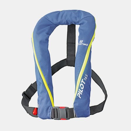 Giubbotto di salvataggio gonfiabile Plastimo Pilot 165N, automatico, blu, taglia unica (40+ kg) + cartuccia di CO2 33 grammi, 40+ kg