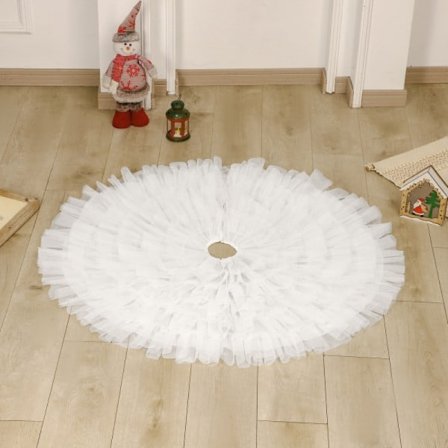 Julgransmatta i enfärgad plysch, diameter 120 cm