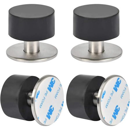 4 st Dörrstopp i Rostfritt Stål med Självhäftande Funktion