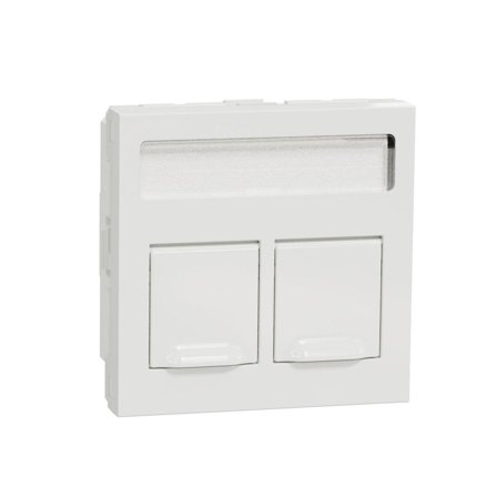 Schneider Electric Unica System+ Centrumplatta 2xRJ45, DPM, Strömbrytare & vägguttag