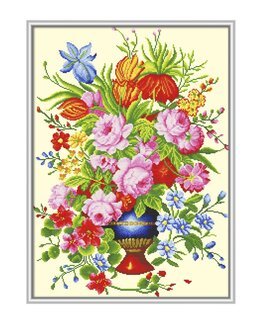 Broderikit Tavla Elegant Bukett - Needleart World