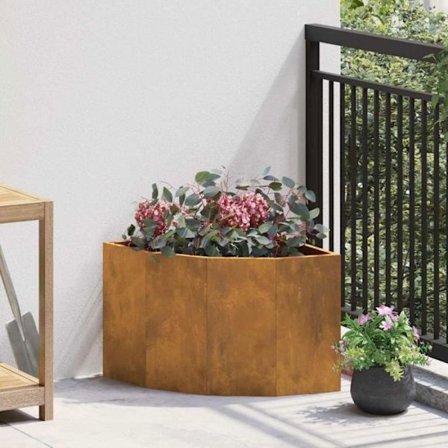Kulturkruka - torvkruka Vidaxl Hörnplanterare Rostig 45 x 45 x 35 cm