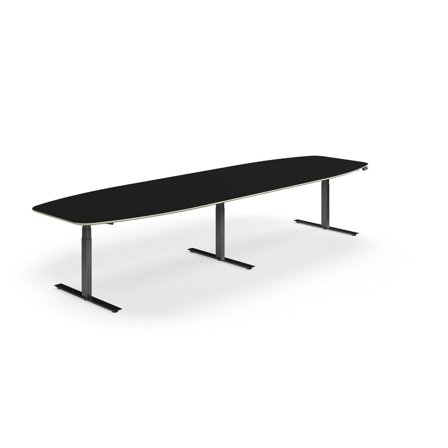 Standing meeting table NOVUS, 4000x1200 mm, black