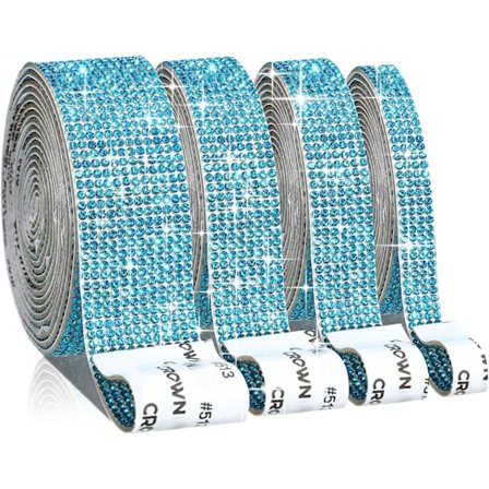 4 kappaletta sinisiä timanttiteippi-tarroja, kristallia timantteja dia