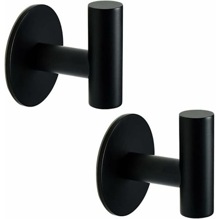 Pyyhekoukut Ei Porausta Mattamusta SUS304 Ruostumaton Teräs Seinälle Asennettavat Vaatekoukut Itsekiinnittyvät Koukut Keittiöön Kylpyhuoneeseen 