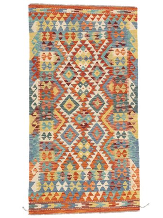 Klein Kelim Afghan Old Stil Teppich 105X200 Wolle