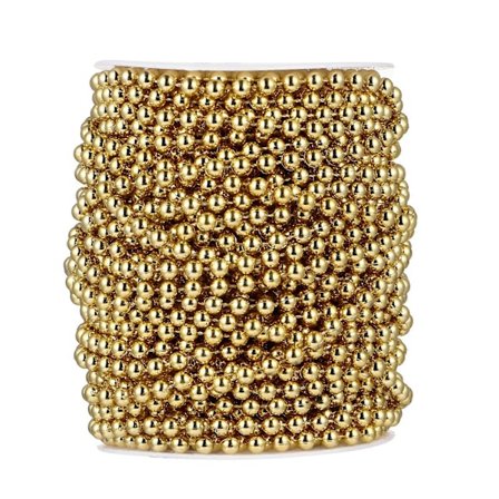 1 rulle 6 mm imiteret perleperlekæde, kunstige perler til smykker, gør-det-selv-håndværk